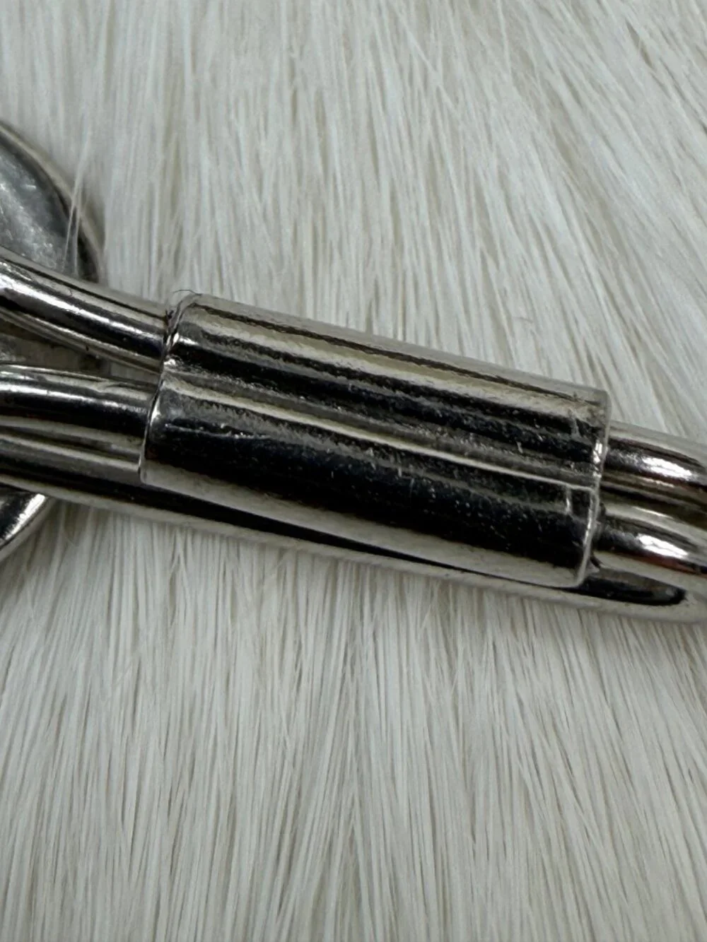 Vintage Reverse Painted Bowling Man Silver Tone Tie Bar .75